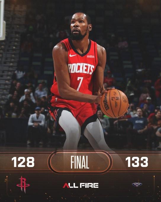 恥辱一戰(zhàn)，西部第5火箭被西部倒1鵜鶘逆轉(zhuǎn)25分；鵜鶘平隊(duì)史紀(jì)錄